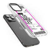 iPhone 16 Pro Max Personalised Los Angeles Boarding Pass Black Impact Phone Case