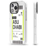 iPhone 16 Pro Max Personalised Abu Dhabi Boarding Pass Black Impact Phone Case