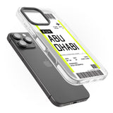 iPhone 16 Pro Max Personalised Abu Dhabi Boarding Pass Black Impact Phone Case