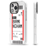 iPhone 16 Pro Max Personalised Birmingham Boarding Pass Black Impact Phone Case