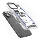 iPhone 16 Pro Max Personalised Frankfurt Boarding Pass Black Impact Phone Case