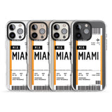 iPhone 16 Pro Max Personalised Miami Boarding Pass Black Impact Phone Case