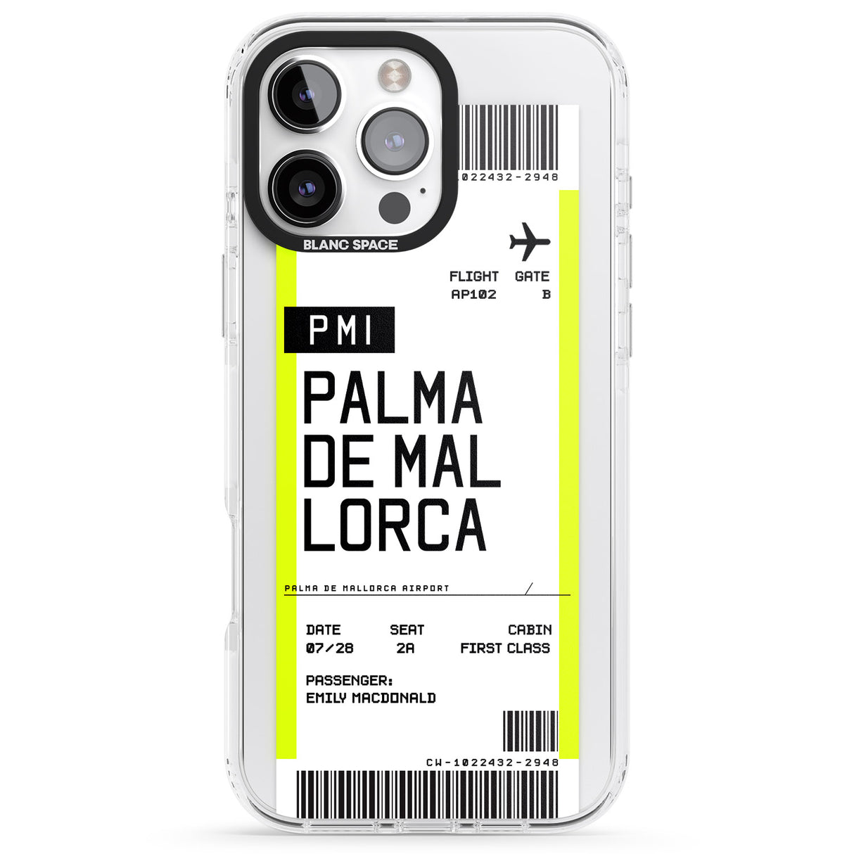 Personalised Palma De Mallorca Boarding Pass