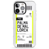 iPhone 16 Pro Max Personalised Palma De Mallorca Boarding Pass Black Impact Phone Case