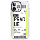 iPhone 16 Pro Max Personalised Prague Boarding Pass Black Impact Phone Case