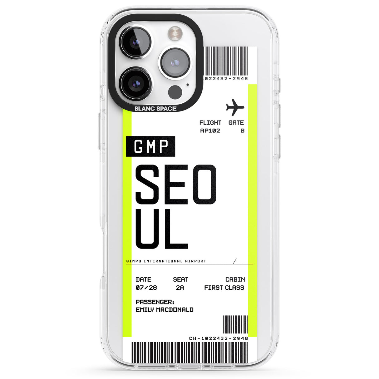 Personalised Seoul Boarding Pass