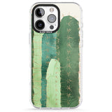 iPhone 16 Pro Max Large Cacti Mix Design Black Impact Phone Case