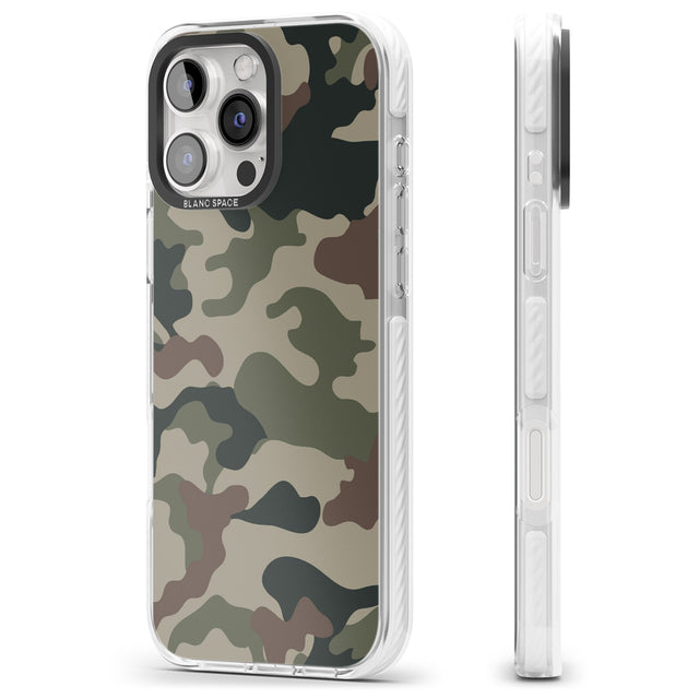 iPhone 16 Pro Max Woodland British Camo Black Impact Phone Case