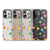 iPhone 16 Pro Max Lollipop Pattern Black Impact Phone Case