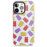 iPhone 16 Pro Max Gummy Bear Pattern Black Impact Phone Case