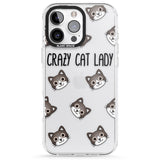 iPhone 16 Pro Max Crazy Cat Lady Black Impact Phone Case