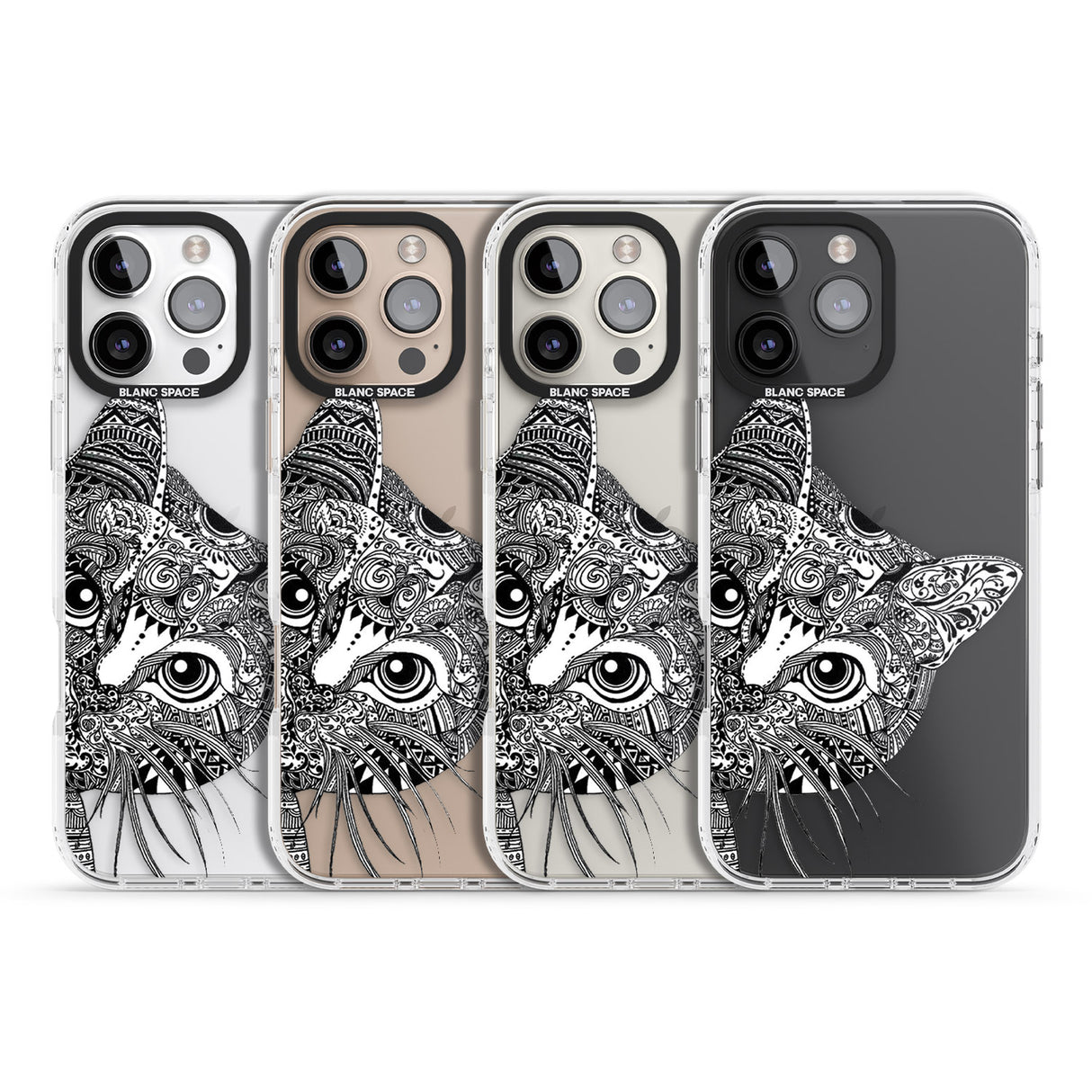 iPhone 16 Pro Max Henna Cat Black Impact Phone Case