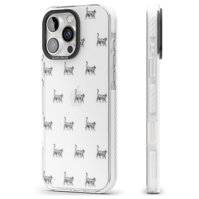 iPhone 16 Pro Max British Shorthair Cat Pattern Black Impact Phone Case