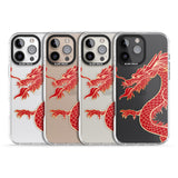 iPhone 16 Pro Max Large Red Dragon Black Impact Phone Case