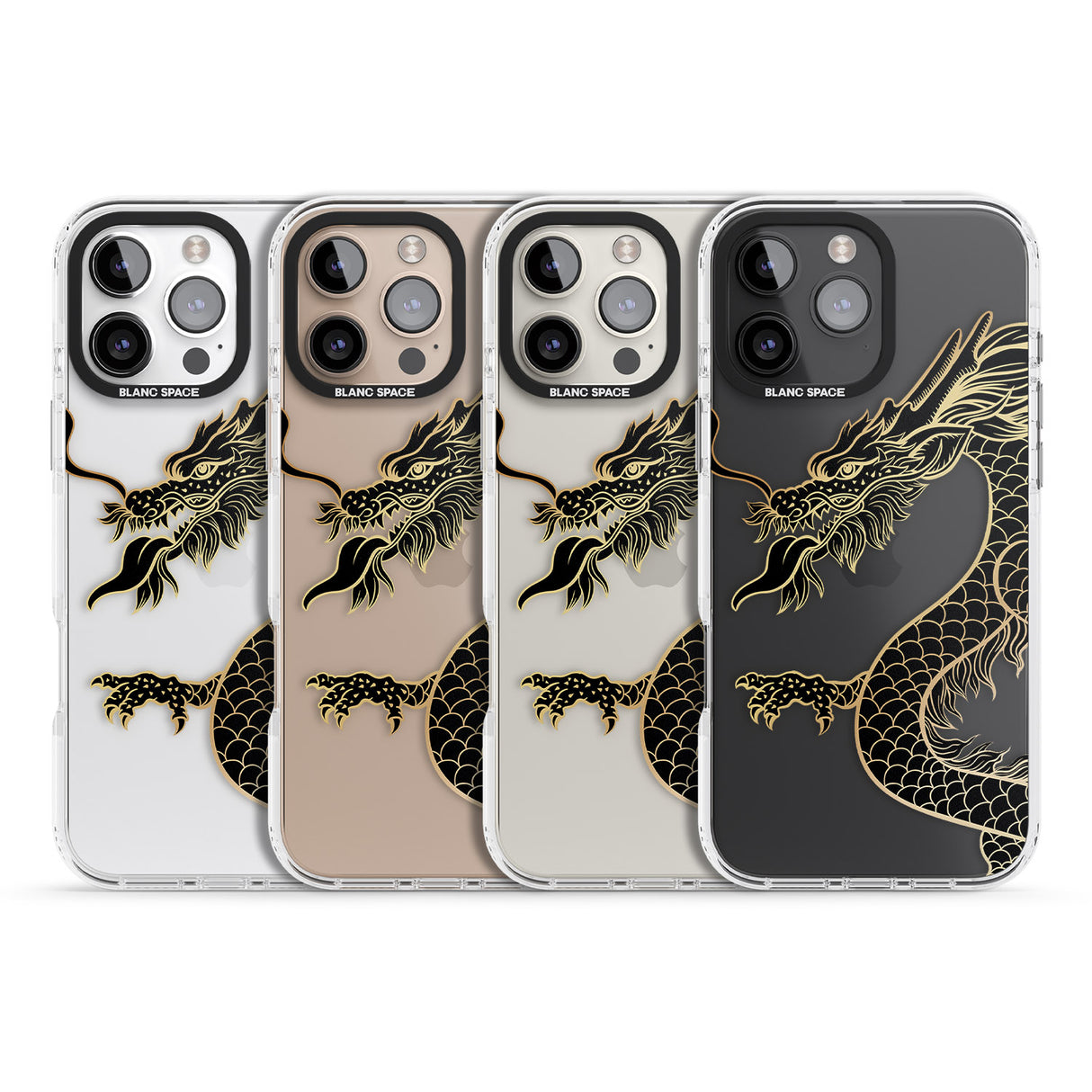 iPhone 16 Pro Max Large Black Dragon Black Impact Phone Case