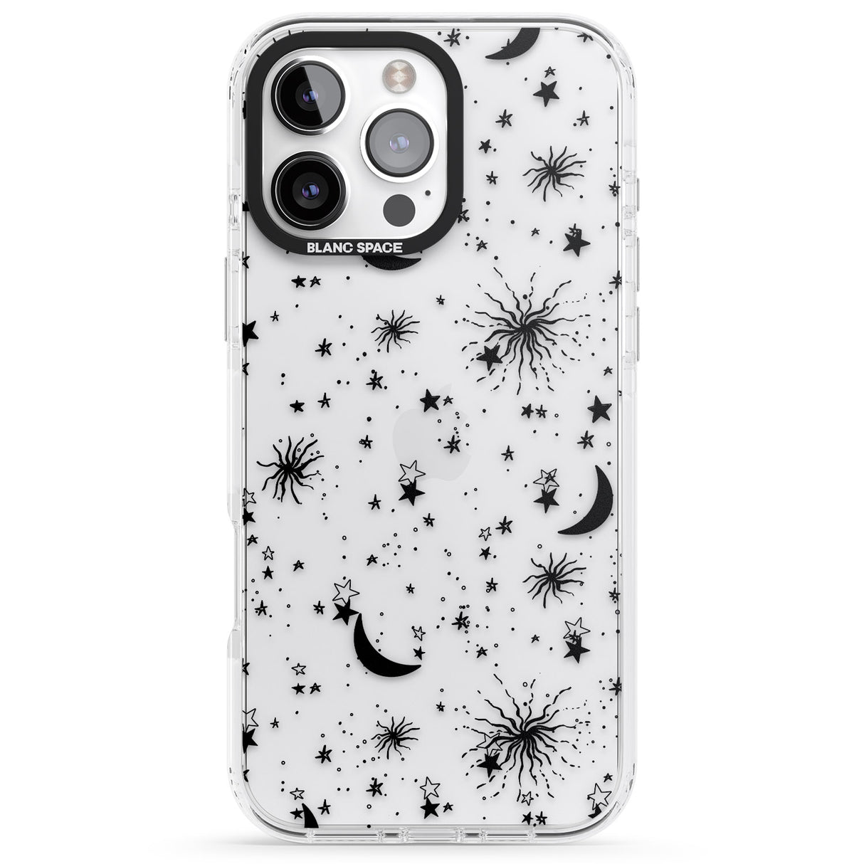 iPhone 16 Pro Max Moons & Stars Black Impact Phone Case