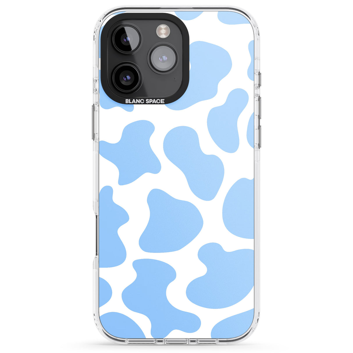 Blue and White Cow Print