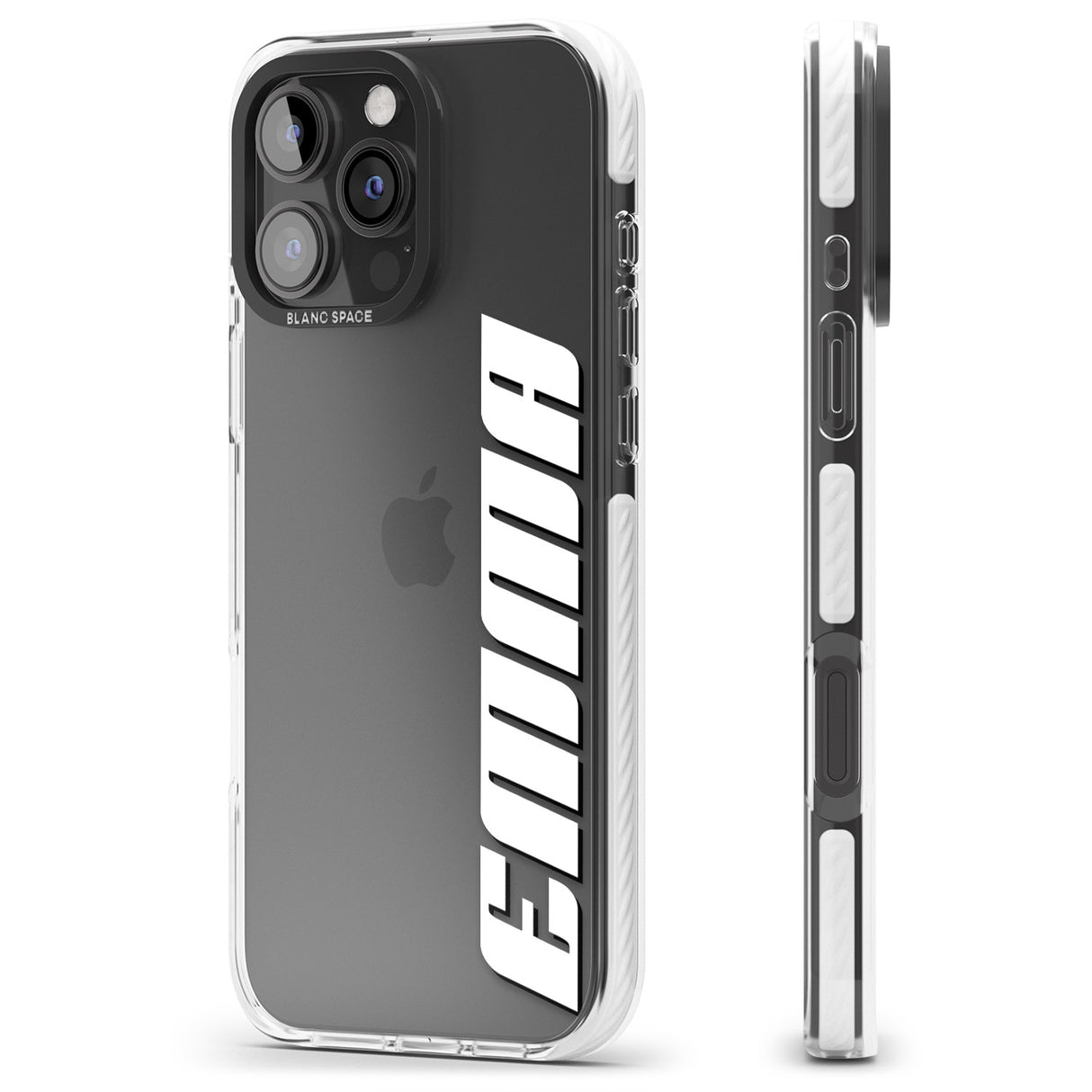 iPhone 16 Pro Max Personalised Clear Text 4B Black Impact Phone Case