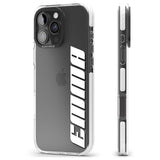 iPhone 16 Pro Max Personalised Clear Text 4B Black Impact Phone Case