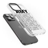 iPhone 16 Pro Max Personalised Clear Text 5A Black Impact Phone Case