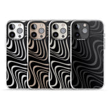 iPhone 16 Pro Max Abstract Waves Black Impact Phone Case