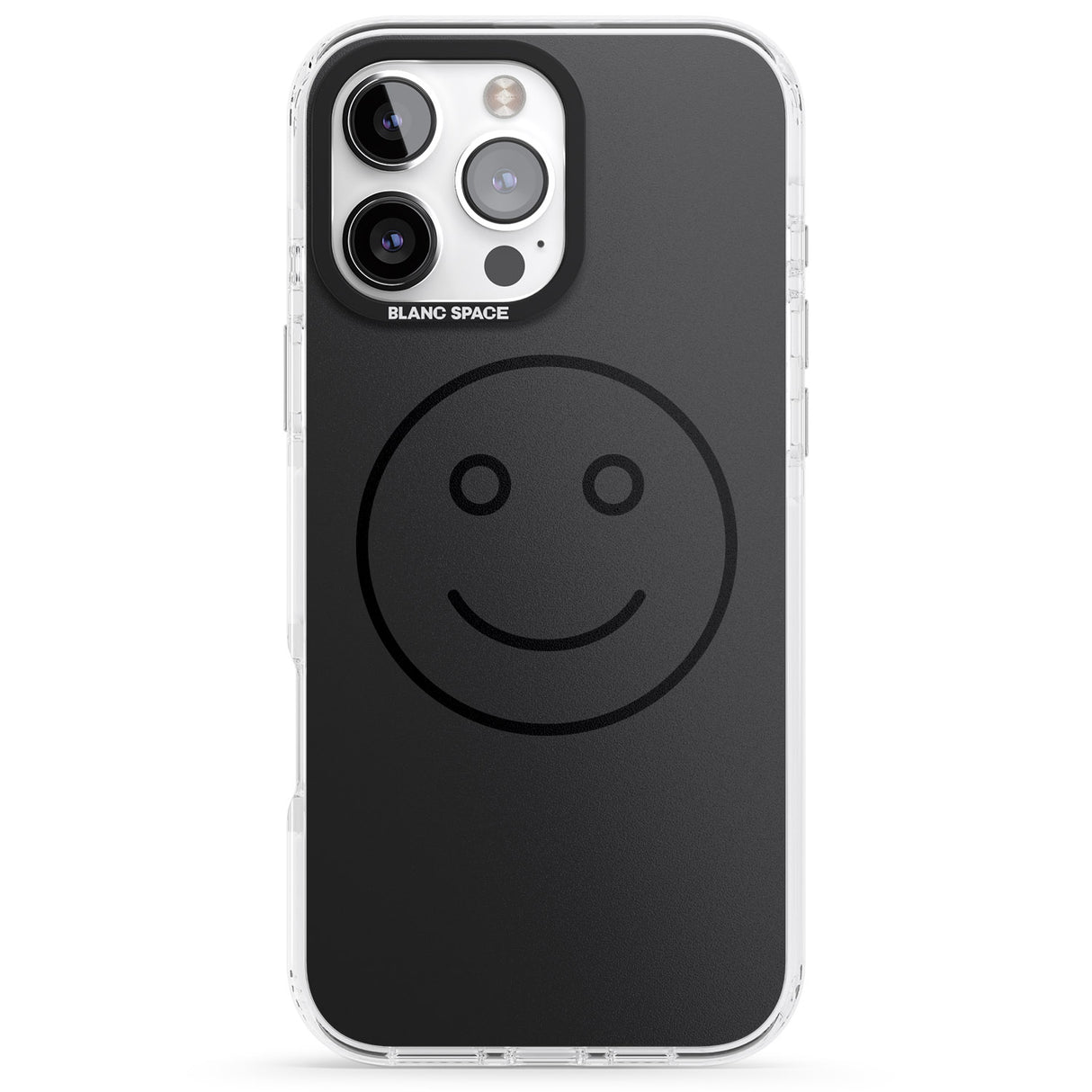 iPhone 16 Pro Max Dark Smiley Face Black Impact Phone Case