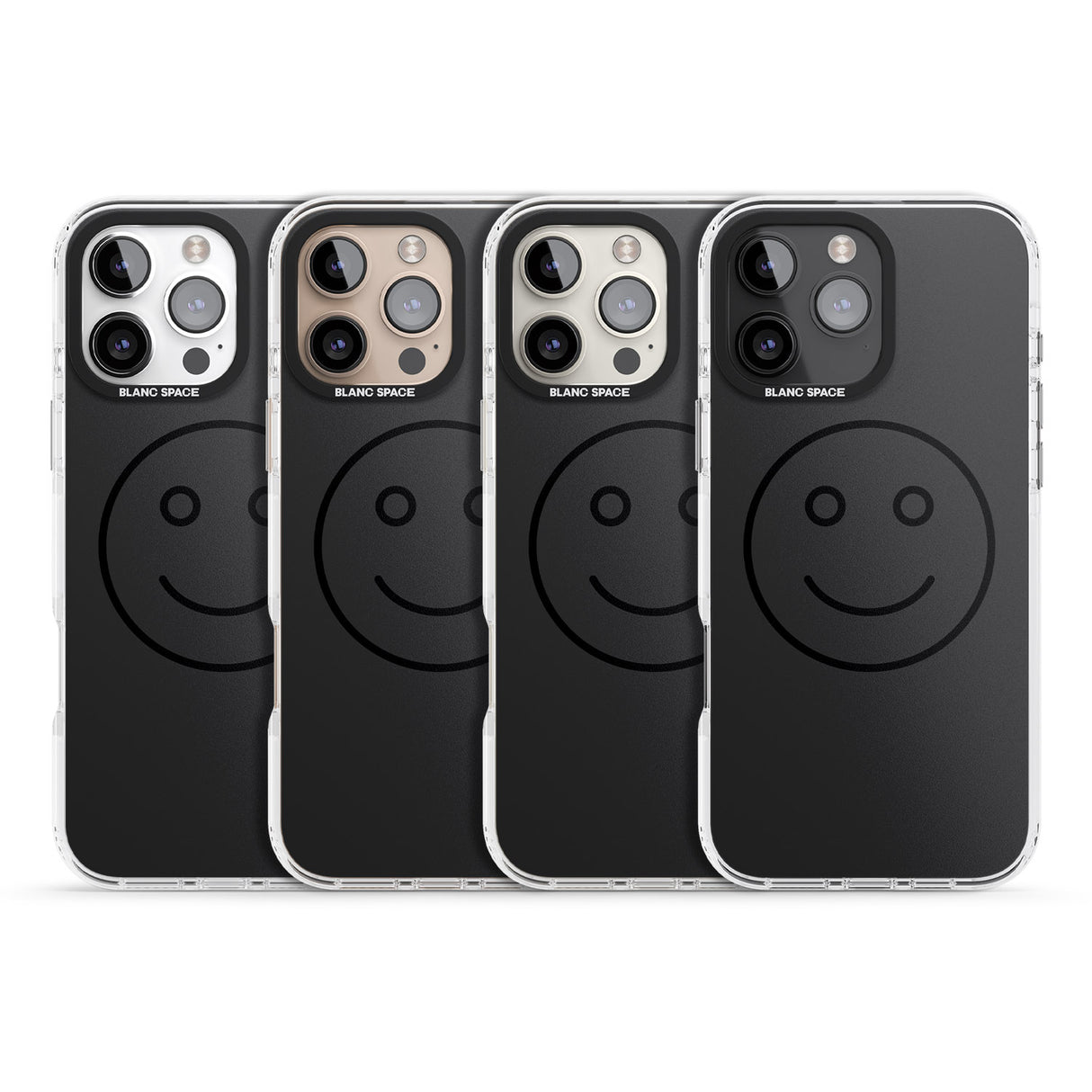 iPhone 16 Pro Max Dark Smiley Face Black Impact Phone Case