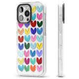 iPhone 16 Pro Max Oil Painted Hearts Black Impact Phone Case