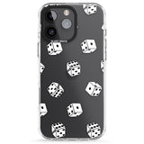 iPhone 16 Pro Max Clear Dice Pattern Black Impact Phone Case