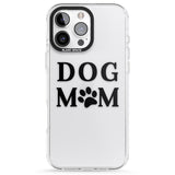 iPhone 16 Pro Max Dog Mom Paw Print Black Impact Phone Case