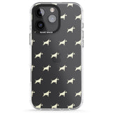 iPhone 16 Pro Max Bull Terrier Dog Pattern Clear Black Impact Phone Case