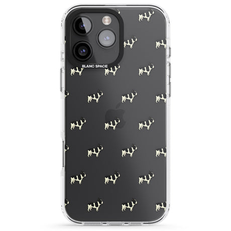 iPhone 16 Pro Max French Bulldog Dog Pattern Clear Black Impact Phone Case
