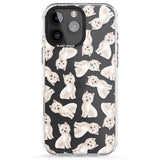 iPhone 16 Pro Max Westie Watercolour Dog Pattern Black Impact Phone Case