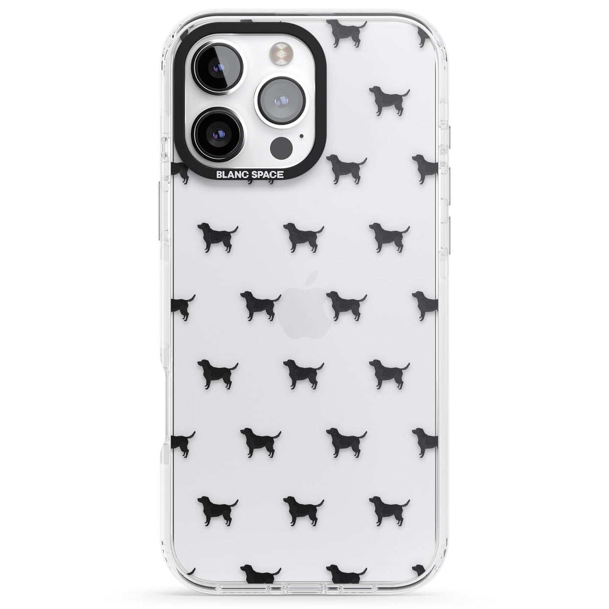 Black Labrador Dog Pattern Clear