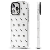 iPhone 16 Pro Max Schnauzer Dog Pattern Clear Black Impact Phone Case