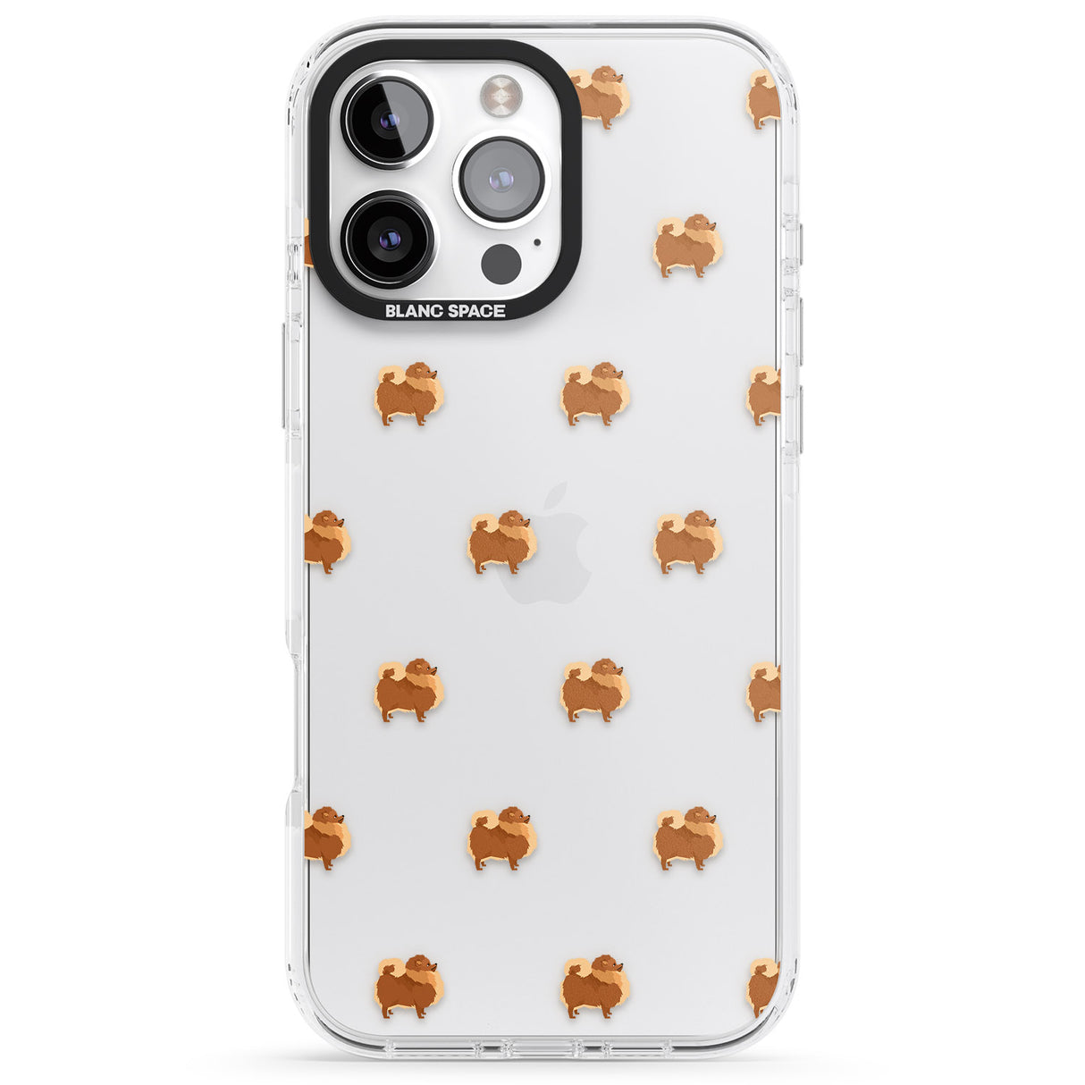 Pomeranian Dog Pattern Clear