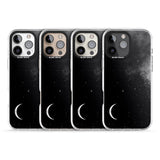 iPhone 16 Pro Max Night Sky Galaxies: Crescent Moon Black Impact Phone Case