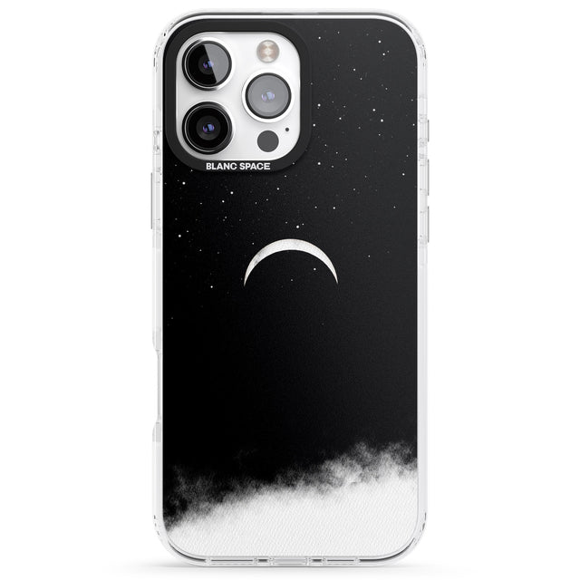 iPhone 16 Pro Max Upside Down Crescent Moon Black Impact Phone Case