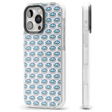 iPhone 16 Pro Max Eyes & Crosses (Clear) Psychedelic Eyes Pattern Black Impact Phone Case