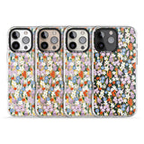 iPhone 16 Pro Max Energetic Floral Mix: Transparent Black Impact Phone Case