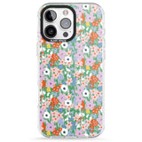 iPhone 16 Pro Max Jazzy Floral Mix: Transparent Black Impact Phone Case