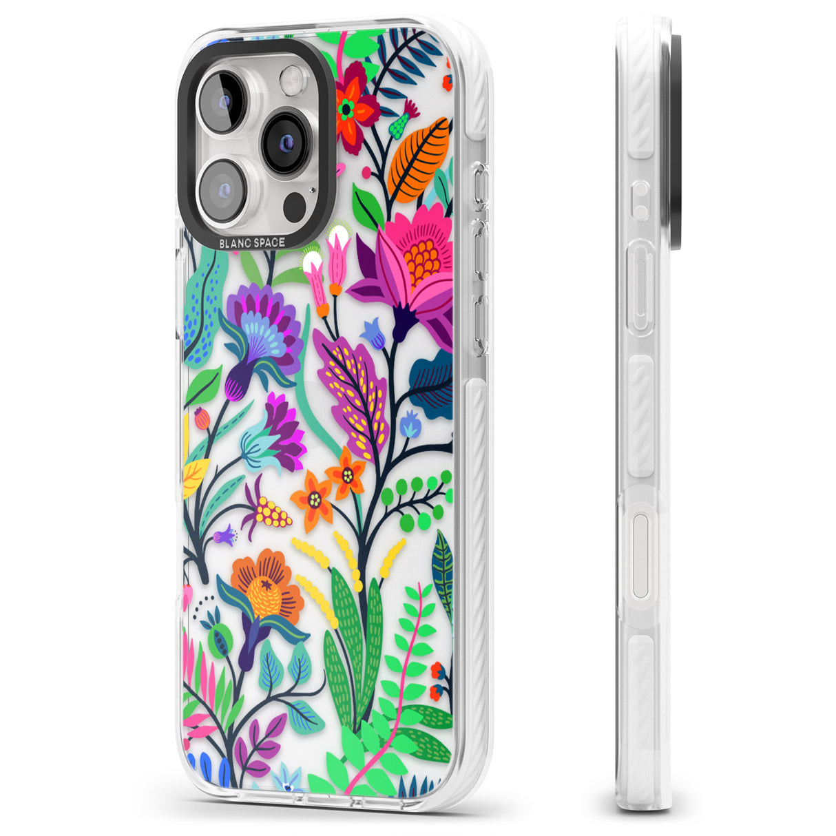 iPhone 16 Pro Max Floral Vibe Black Impact Phone Case