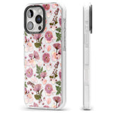 iPhone 16 Pro Max Floral Menagerie Transparent Design Black Impact Phone Case