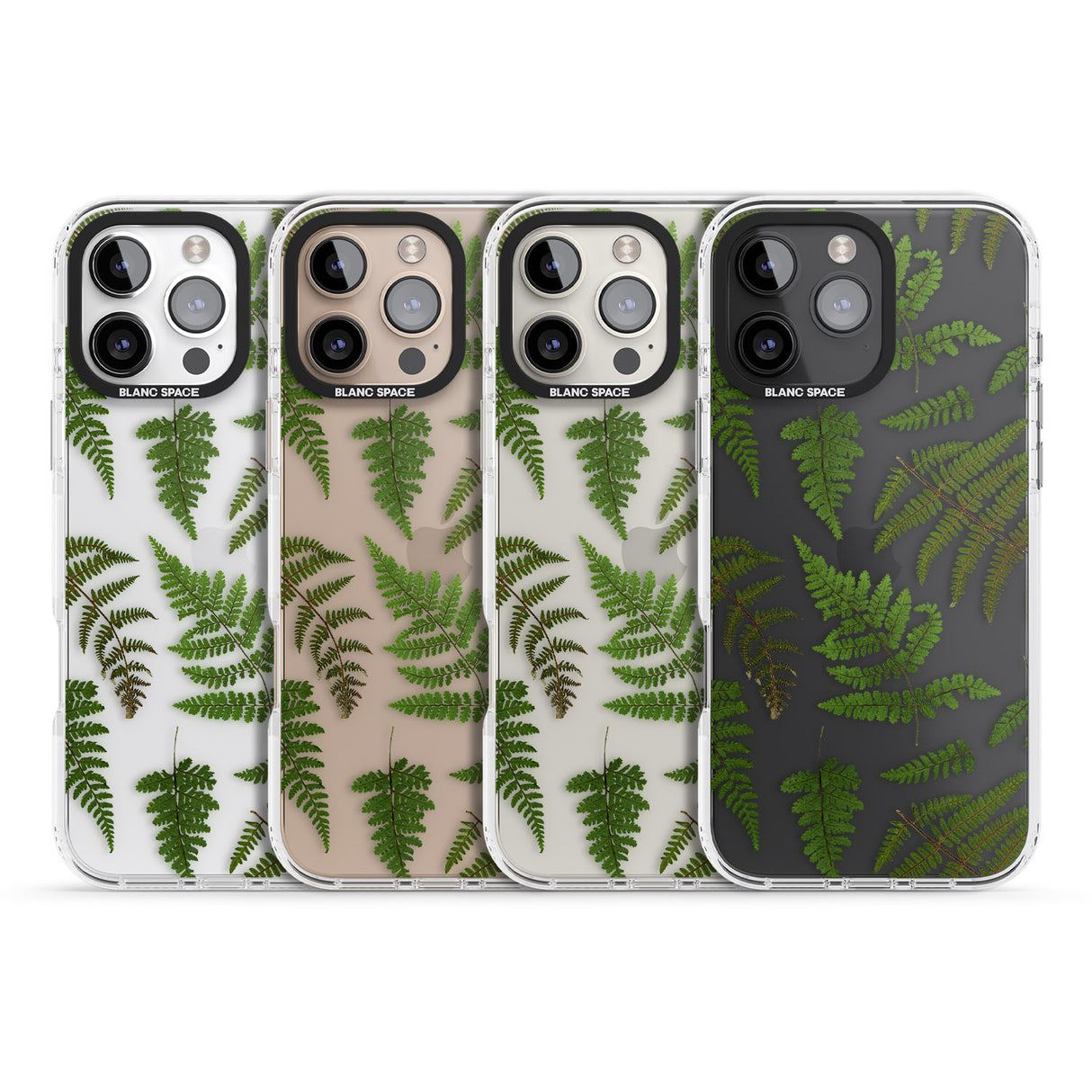 iPhone 16 Pro Max Leafy Ferns Black Impact Phone Case