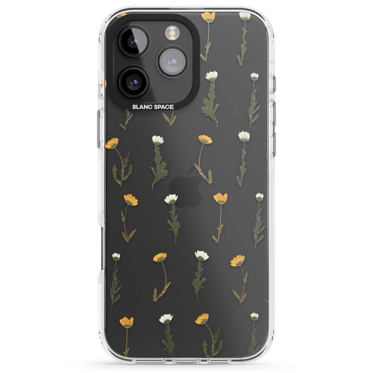 iPhone 16 Pro Max Pressed Flower Black Impact Phone Case