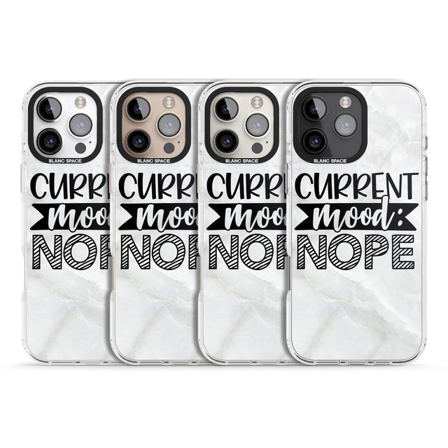 iPhone 16 Pro Max Current Mood NOPE Black Impact Phone Case