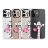 iPhone 16 Pro Max Think Pink Giraffe Black Impact Phone Case