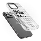 iPhone 16 Pro Max Grid Pattern Not Your Babe Black Impact Phone Case