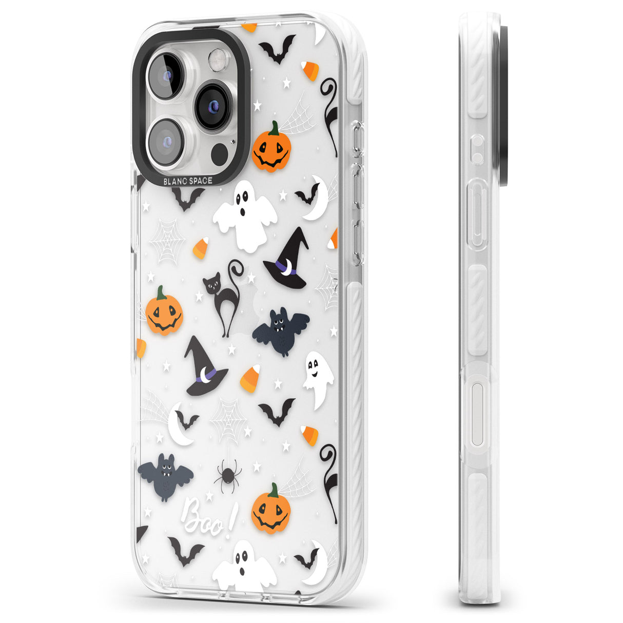 iPhone 16 Pro Max Halloween Mix Pattern Black Impact Phone Case