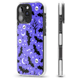 iPhone 16 Pro Max Bats n' Bones Pattern Black Impact Phone Case